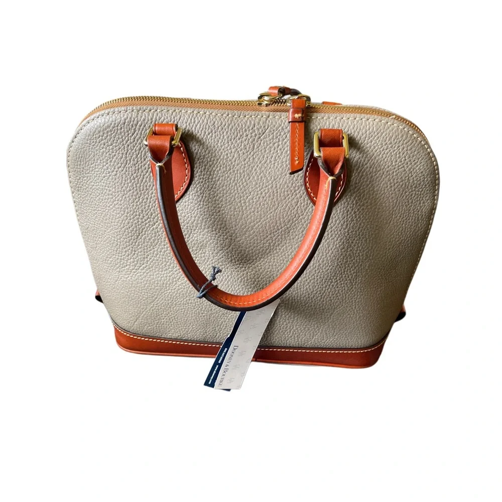 Dooney & Bourke Tan and Brown‎ Zip Zip Satchel